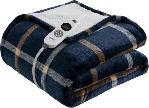 Vista 15 de Woolrich - Manta eléctrica de felpa Sherpa de 50 x 60 pulgadas, térmica Ciervo
