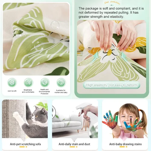 Vista 4 de Funda de cojín elástica para sofá individual, funda universal para sofá de 1 cojín, protector suave de muebles antideslizante con parte inferior