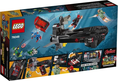 Vista 3 de Juego de construcción Ataque en el submarino de Cráneo de Hierro (76048), de Lego