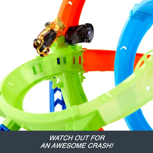Vista 5 de Hot Wheels Pista de acción Juguete Stunt Track Spear and Crash 4+