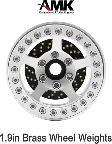 Vista 6 de 4 pesos de rueda de latón, adaptador de cubo hexagonal de rueda de latón 1/10 para llantas Beadlock de 1.9 pulgadas/2.2 pulgadas para llantas