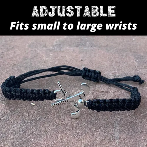 Vista 6 de Pulsera con dije de hockey sobre hierba Sportybella - Ajustable para niñas con dije de palo, joyería regalo para jugadoras, equipos y entrenadores