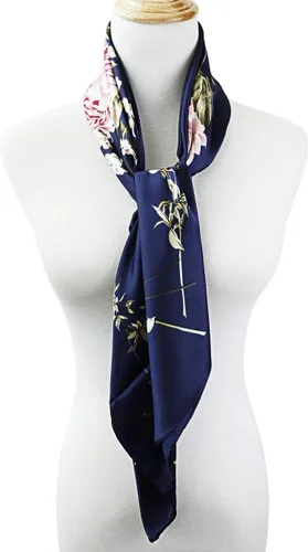 Vista 4 de vabovin Silk Like Head Scarf for Women Satin Printed Bandana for Hair Wrapping Fashion Accessory 35 Inch Square Hair Scarf