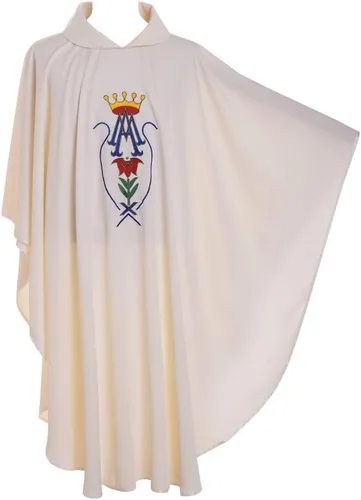 Vista 3 de BLESSUME Iglesia Católica Casulla Corona Bordada Sacerdote Vestiduras