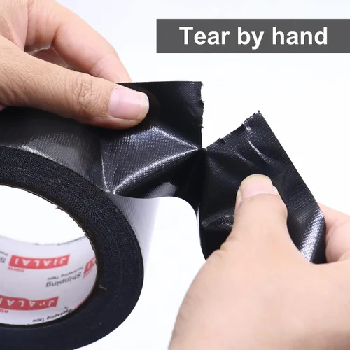 Vista 7 de JIALAI HOME Cinta adhesiva de alta resistencia, cinta negra de 2 pulgadas x 30 yardas, paquete de 3, 8.27 mil, fuerte, flexible, sin residuos