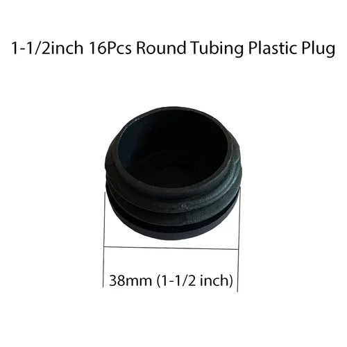 Vista 2 de POCADOM - Tapón redondo de tubo, 1-1/2 pulgadas, 16 unidades, tapa de extremo de tubo, tapones de plástico, tapón de acabado deslizante para silla