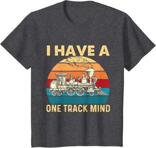 Vista 29 de Camiseta con texto en inglés "I Have A One Track Mind - Trainspotter Model Train Railroad, Negro, S