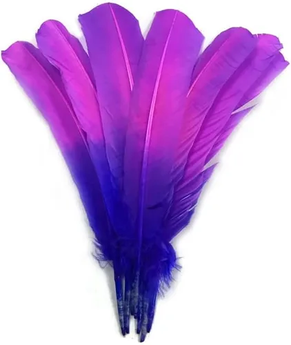 Vista 21 de 1/4 lb - Aqua Blue Pavo Marabou Corto Plumas Sueltas Mullidas Al Por Mayor A Granel
