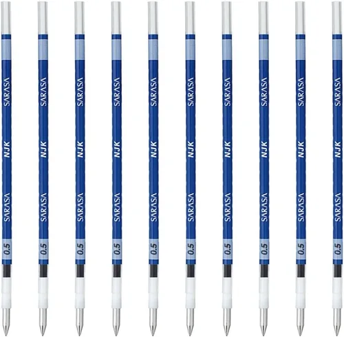 Vista 10 de Zebra BRNJK5BK - Recambio para bolígrafo, Sarasa, NJK-0.5, negro, 10