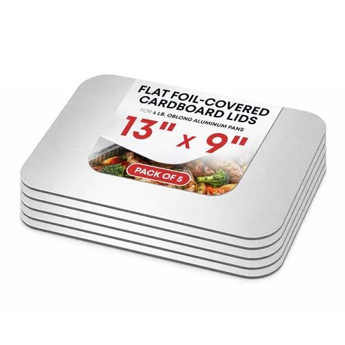 Vista 13 de IDL Packaging Sartenes de papel de aluminio oblongos de 4 libras – 13 x 9 x 1.5 pulgadas (paquete de 5) – Platos desechables de aluminio