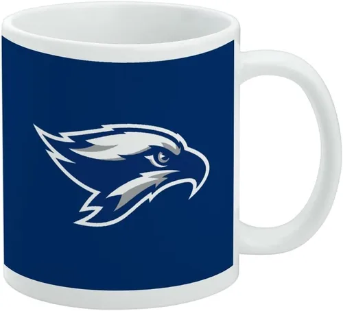 Vista 167 de Taza de cerámica con el logotipo principal de la Universidad Rider, taza de regalo novedosa para café, té y bebidas calientes, 11oz, blanca