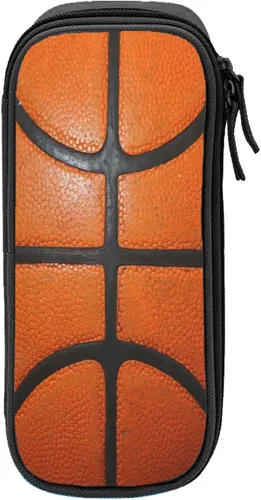 Vista 8 de Perinsto Estuche para lápices con textura de baloncesto, gran capacidad, con múltiples compartimentos, estuche para lápices, organizador