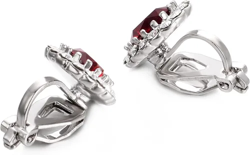 Vista 41 de Yoursfs Austria - Aretes de clip de cristal para mujer, chapados en oro de 18 quilates, joyería de moda con halo de circonita cúbica, aretes sin