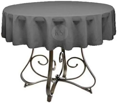 Vista 7 de Mantel redondo de poliéster de 72 pulgadas, disponible en más de 45 colores, ideal para restaurantes y superposiciones versátiles de eventos, elige