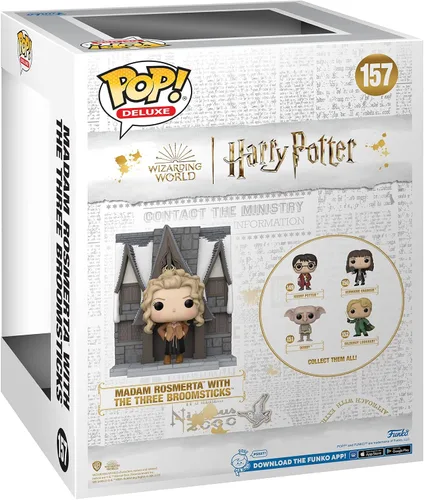 Vista 3 de Funko Pop! Deluxe: Harry Potter: Hogsmeade - Madam Rosmerta con las tres escobas