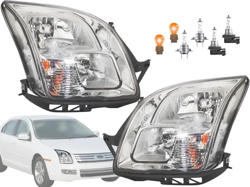 Vista 16 de APA - Conjunto de faros delanteros de repuesto para 2003 2004 2005 03 04 05 Cavalier par de pasajeros derecho y lado izquierdo del conductor Par