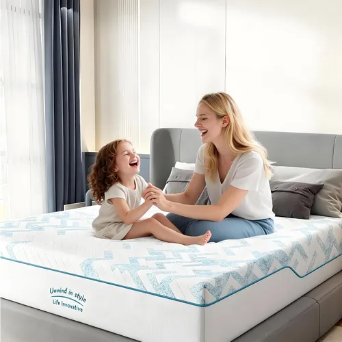 Vista 10 de Colchón de tamaño individual de espuma viscoelástica de gel de 6 pulgadas para noches frescas y alivio de presión, firmeza media en una caja, alivio