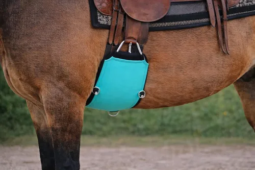 Vista 6 de 36" Caballo Suave Acolchado Neopreno Turquesa Western Riding Sillín Cinch 9719-36