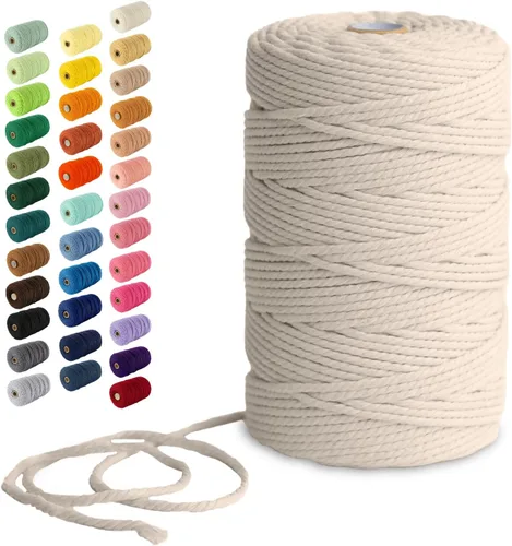 Vista 98 de Nook Theory Hilo de macramé de 3mm 109 yardas - Cuerda de macramé suave de 4mm, 5mm perfecta para nudos - Suministros de macramé para colgadores