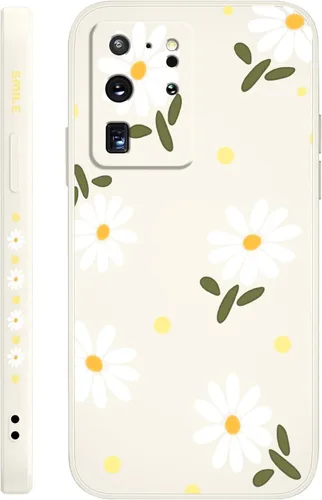Vista 11 de LEECG para Samsung Galaxy S20 Funda, Diseño Creativo Lateral con Forro de Microfibra de Silicona Suave con Patrón de Flores para Cubierta de negro