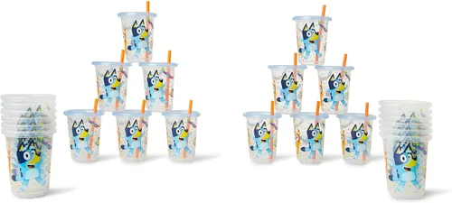Vista 7 de The First Years Bluey Take & Toss Vasos con Pajita para Niños Pequeños - Vasos Sippy a Prueba de Derrames para Niños Pequeños con Tapas que se