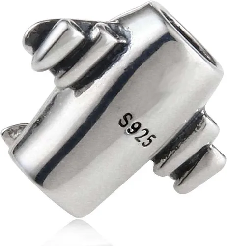 Vista 3 de Perlas de vuelo de viaje de plata fina de ley 925 para brazalete Airplane Charms.