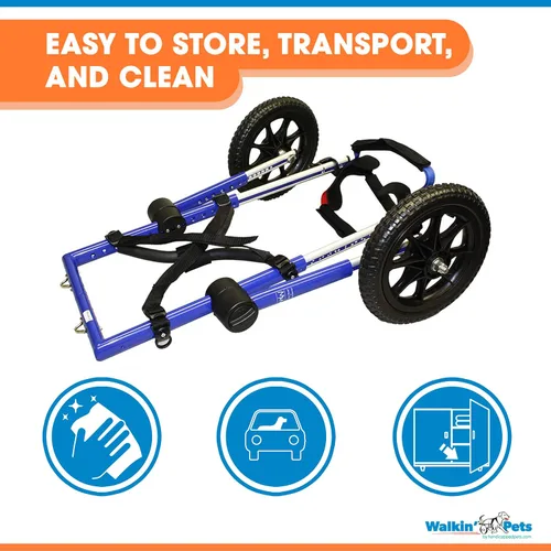 Vista 5 de Walkin' Wheels Silla de ruedas para perros, para perros grandes, de 70 a 180 libras, aprobada por veterinarios, silla de ruedas para perros
