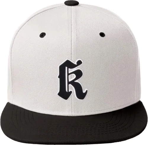 Vista 1559 de Daxton Gorra clásica con visera de billete plano con letras del alfabeto inglés antiguo de la A a la Z