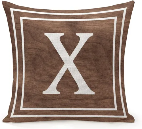 Vista 16 de Funda de almohada decorativa con diseño de letras blancas y monograma D, para sofá, dormitorio, automóvil, 16 x 16 pulgadas