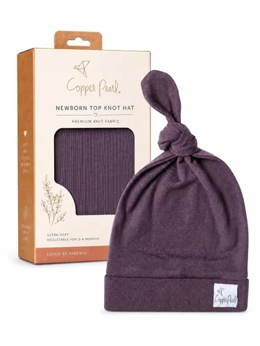 Vista 139 de Gorro de bebé con nudo superior elástico suave "Fern" por Copper Pearl