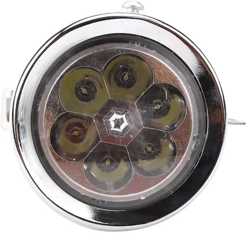 Vista 9 de Luz retro, luz de manillar de 6 LED con soporte para montar en bicicleta nocturna (plata)