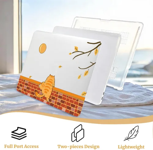 Vista 3 de Funda compatible con MacBook Air de 15 pulgadas M5 M4 M3 M2 2023 Gato de otoño