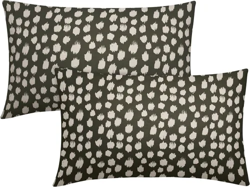 Vista 101 de Sweetshow Juego de 2 fundas de almohada de 16 x 16 pulgadas, diseño bohemio, con diseño de lunares, moderno y moderno, para exteriores, decorativas