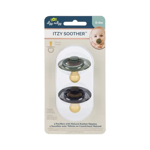 Vista 9 de Itzy Ritzy Chupetes de goma natural para recién nacidos, con pezón en forma de cereza sin BPA y grandes agujeros de aire para mayor seguridad, juego