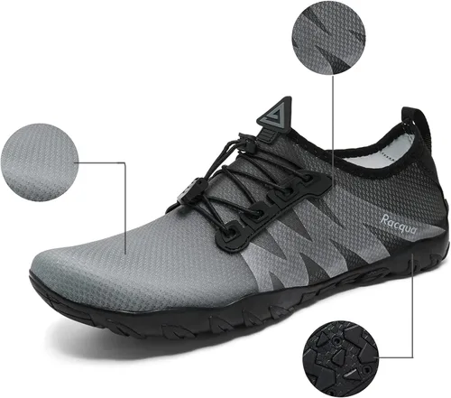 Vista 2 de Racqua Zapatos de agua para hombres y mujeres de secado rápido colores degradados descalzo acuático deportes natación surf playa zapatos