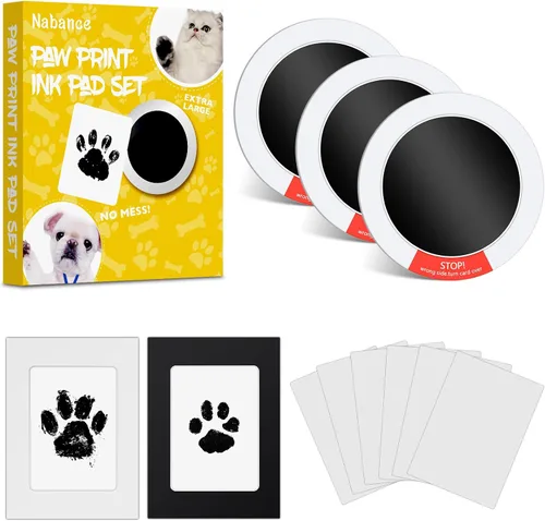 Vista 8 de Nabance Kit de huellas sin tinta para perros, gatos, huellas de mascotas