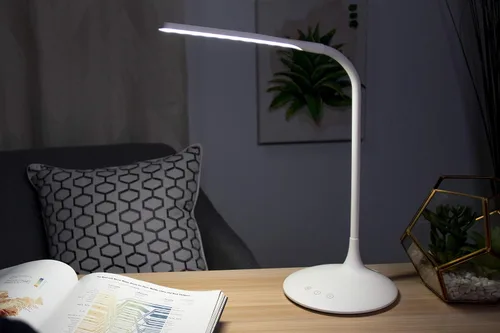 Vista 7 de PureOptics LED VLED1819-BD - Lámpara de escritorio LED con batería, regulable con temperatura de color ajustable, duración de la batería de 4 horas