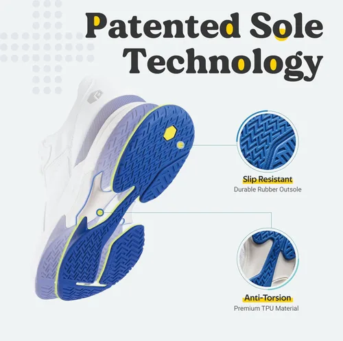 Vista 6 de FitVille Mens Wide Pickleball Shoes All Court Tennis Shoes with Arch Support for Plantar Fasciitis
