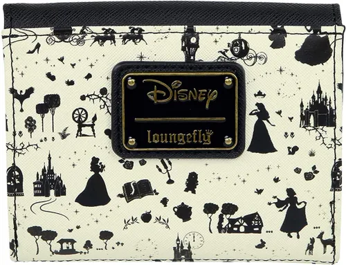 Vista 2 de Loungefly Disney Princesses All Over Pattern Trifold Wallet