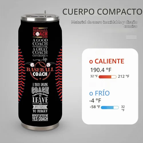 Vista 5 de Vaso de viaje de acero inoxidable para entrenador de béisbol de 17 onzas, 500ml/17oz