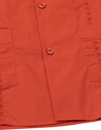 Vista 6 de JOGAL Camisas guayabera para hombre cubanas de manga corta casuales con botones para la playa