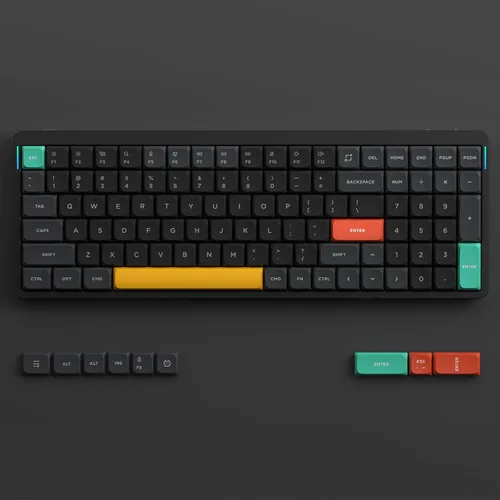 Vista 4 de nuphy Teclado mecánico inalámbrico Air96 V2, teclado retroiluminado RGB de 100 teclas, compatible con Bluetooth 5.1, 2.4G y conexión con cable