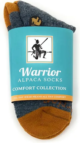 Vista 2 de Warrior Alpaca Socks - Comodidad acolchada retro sólido cuarto de cuello redondo para adultos - Unisex