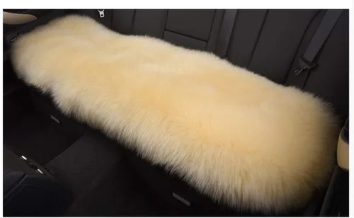 Vista 19 de Calor Invernal: Funda Universal de Asiento de Piel de Oveja - Lana Natural, para Autos, Camiones, SUV y Furgonetas - Acompañante de Conducción