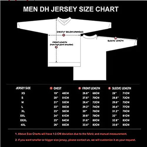 Vista 4 de Ciclismo Jersey Hombres MTB Motocross Gear Downhill Racing Shirt Mountain Bike Wear