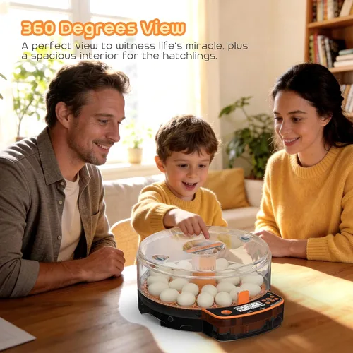 Vista 9 de AsFrost Incubadora automática de huevos de gallina, incubadora de huevos 24 huevos