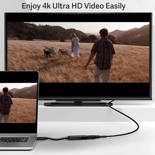 Vista 4 de Adaptador Mini DisplayPort a HDMI, 4k Mini DP (Thunderbolt 2) Convertidor macho a HDMI hembra para MacBook Air/Pro, Surface, ThinkPad, Monitor