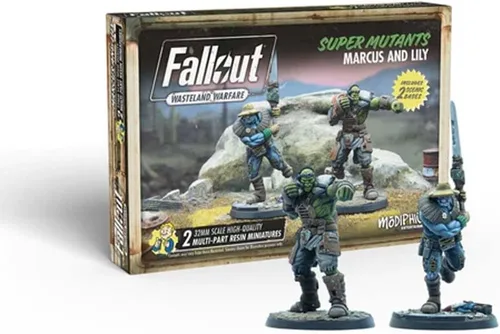 Vista 9 de Modiphius: Fallout: Wasteland Warfare: Super Mutants - Centaurs - 2 Figuras, Ola Forjada en Fuego, Miniaturas de Resina Multiparte de 32 mm Sin