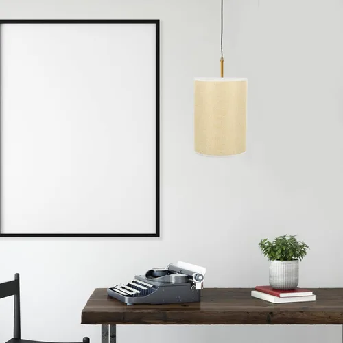 Vista 8 de KALLORY Pantalla moderna de lino, pantalla de lámpara de barril de hámster, pantalla para lámpara de pie, lámpara de mesa, bombilla de jaula