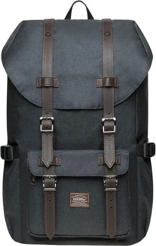 Vista 22 de Kaukko mochila para laptop de 15.6 pulgadas, mochila de viaje, 0-negro(2pc)), EP5-NEW 0-Negro (2 piezas)